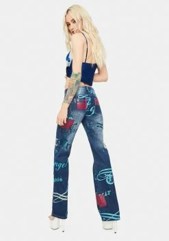 Jaded London Angel Distressed Low Rise Boyfriend Jeans Bottoms