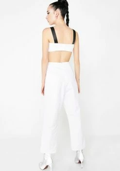 Jaded London Jumpsuits & Rompers White Cut Out Cargo Jumpsuit