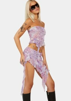 Jaded London Wisterial Mesh Mini Skirt