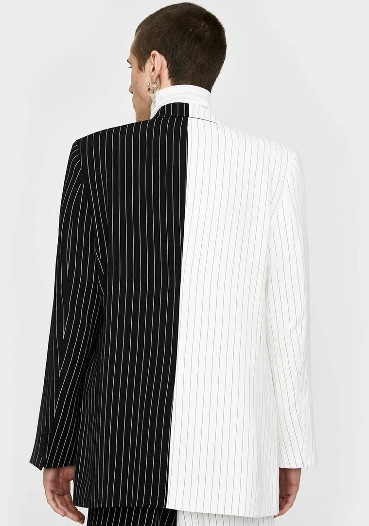 Cheap π₯ Jaded London Spliced Black & White Pinstripe Blazer β 6 Jaded London Spliced Black & White Pinstripe Blazer