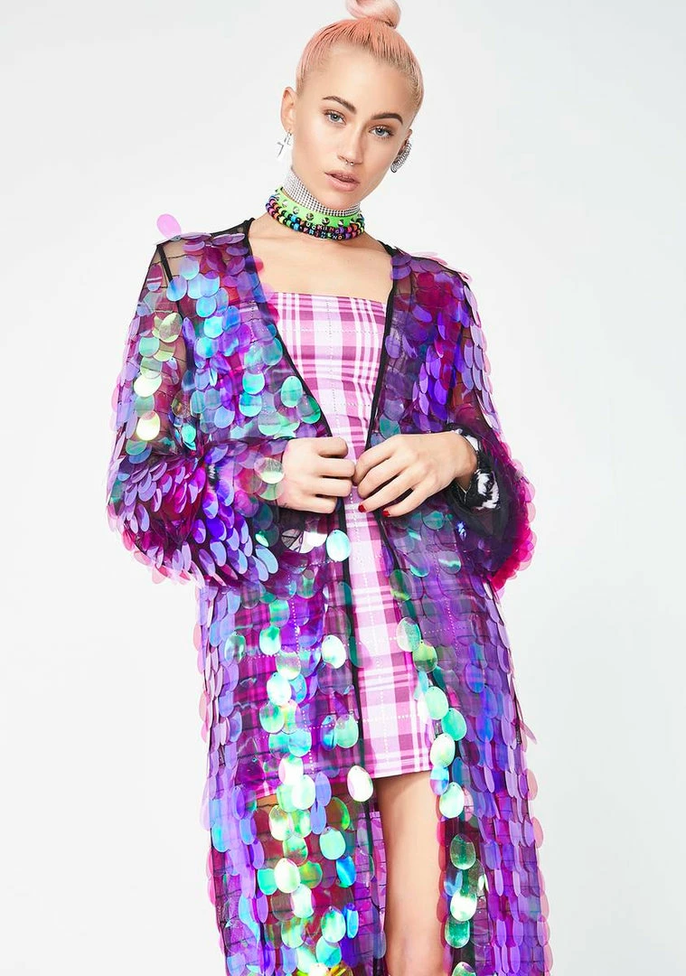 Promo ๐ฅ Jaded London Outerwear Sequin Maxi Kimono ๐คฉ 4 Jaded London Outerwear Sequin Maxi Kimono