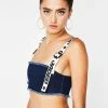 Jaded London Tape & Buckle Crop Top