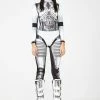 Jaded London Robot Print Long Sleeve Catsuit Jumpsuits & Rompers