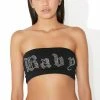 Jaded London Baby Diamante Bandeau Top