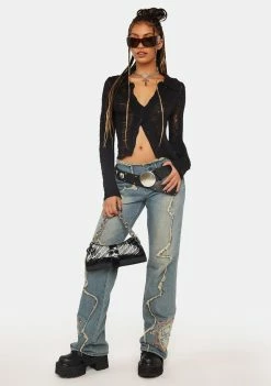 Jaded London Tops Umbra Distressed Shirt