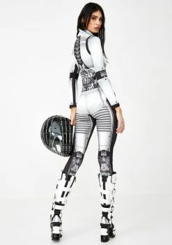 Jaded London Robot Print Long Sleeve Catsuit Jumpsuits & Rompers