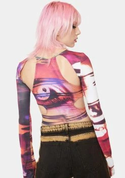 Outlet โค๏ธ Jaded London Tops Oracle Eye Print Top ๐ 11 Jaded London Tops Oracle Eye Print Top