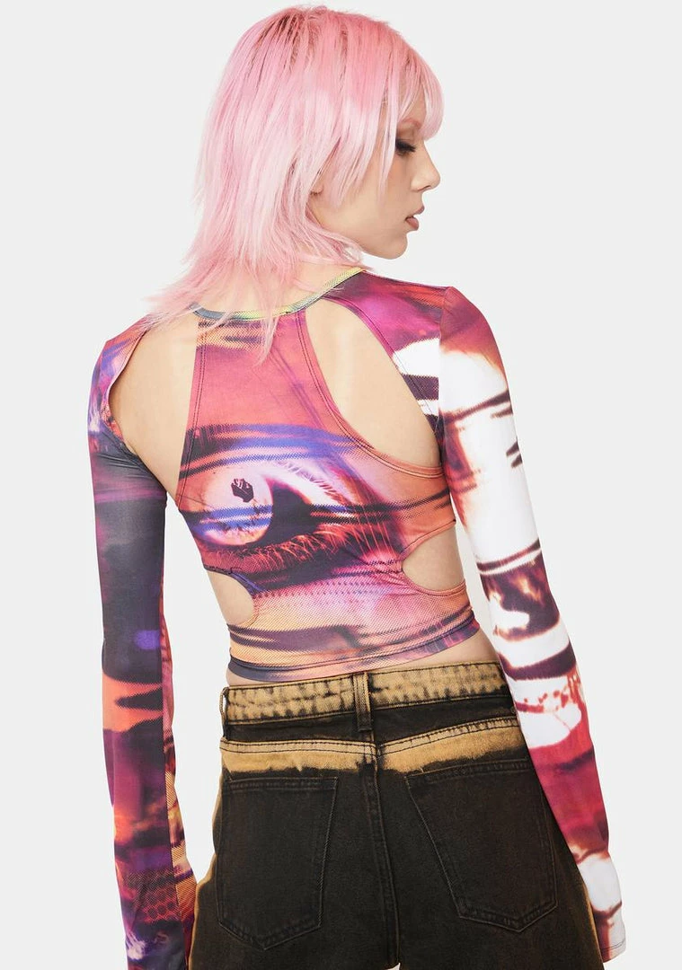 Outlet โค๏ธ Jaded London Tops Oracle Eye Print Top ๐ 7 Jaded London Tops Oracle Eye Print Top