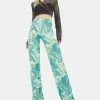 Jaded London Lime Tie Dye Print Ruched Hem Knit Joggers Bottoms