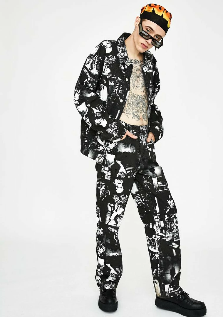 Coupon β€οΈ Jaded London Punk Rock Photograph Print Skate π Jeans Bottoms β¨ 5 Jaded London Punk Rock Photograph Print Skate Jeans Bottoms
