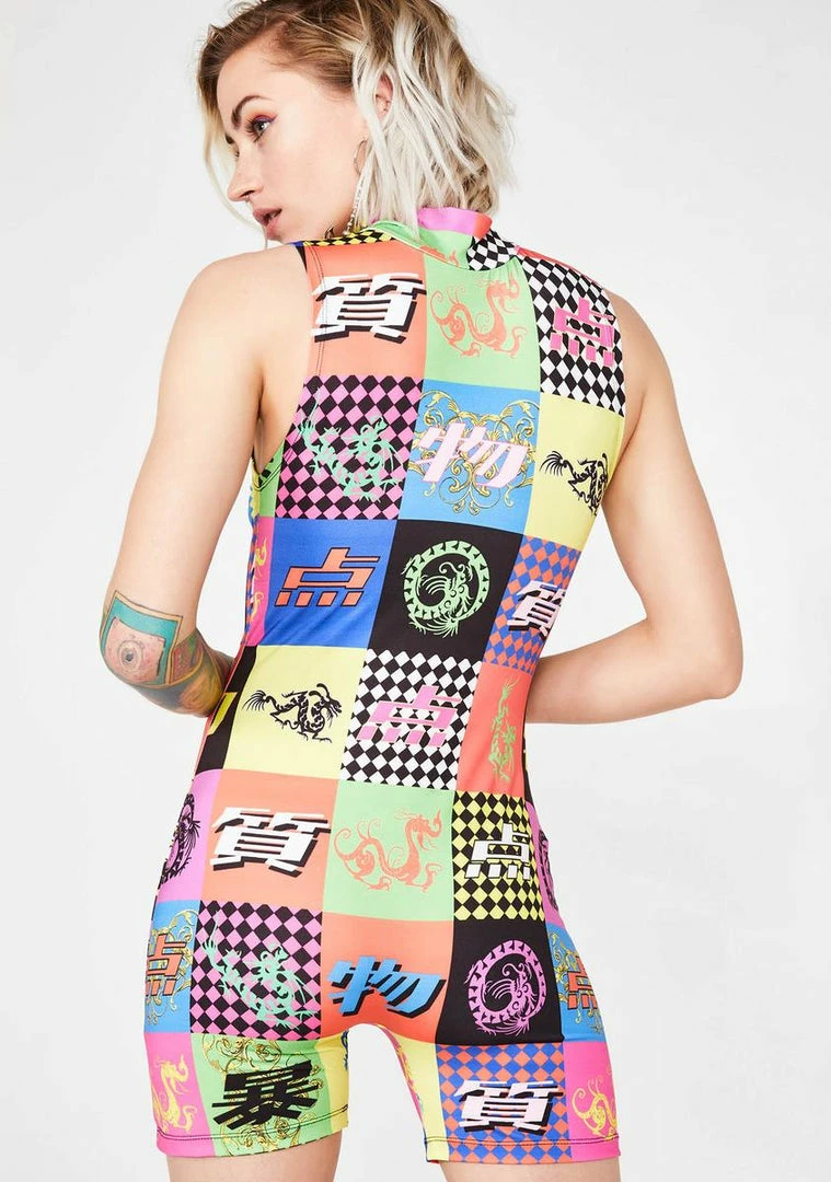 Wholesale π Jaded London Tokyo Script Checkerboard Print Cycling Short Playsuit Jumpsuits & Rompers β 6 Jaded London Tokyo Script Checkerboard Print Cycling Short Playsuit Jumpsuits & Rompers