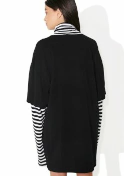 Jaded London Flame Heart Striped Layer Dress
