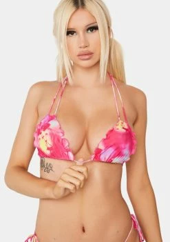 Jaded London Azalea Frill Triangle Bikini Top