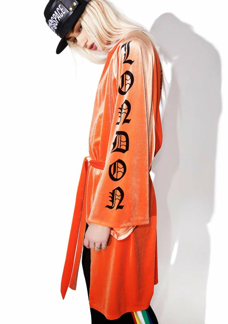 Deals π₯° Jaded London Orange Velvet Kimono π― 5 Jaded London Orange Velvet Kimono