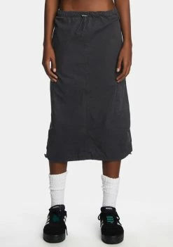 Jaded London Vintage Grey Midi Cargo Skirt Midi Skirt