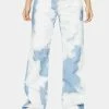 Jaded London Bottoms Cloud Print Boyfriend Fit Jeans