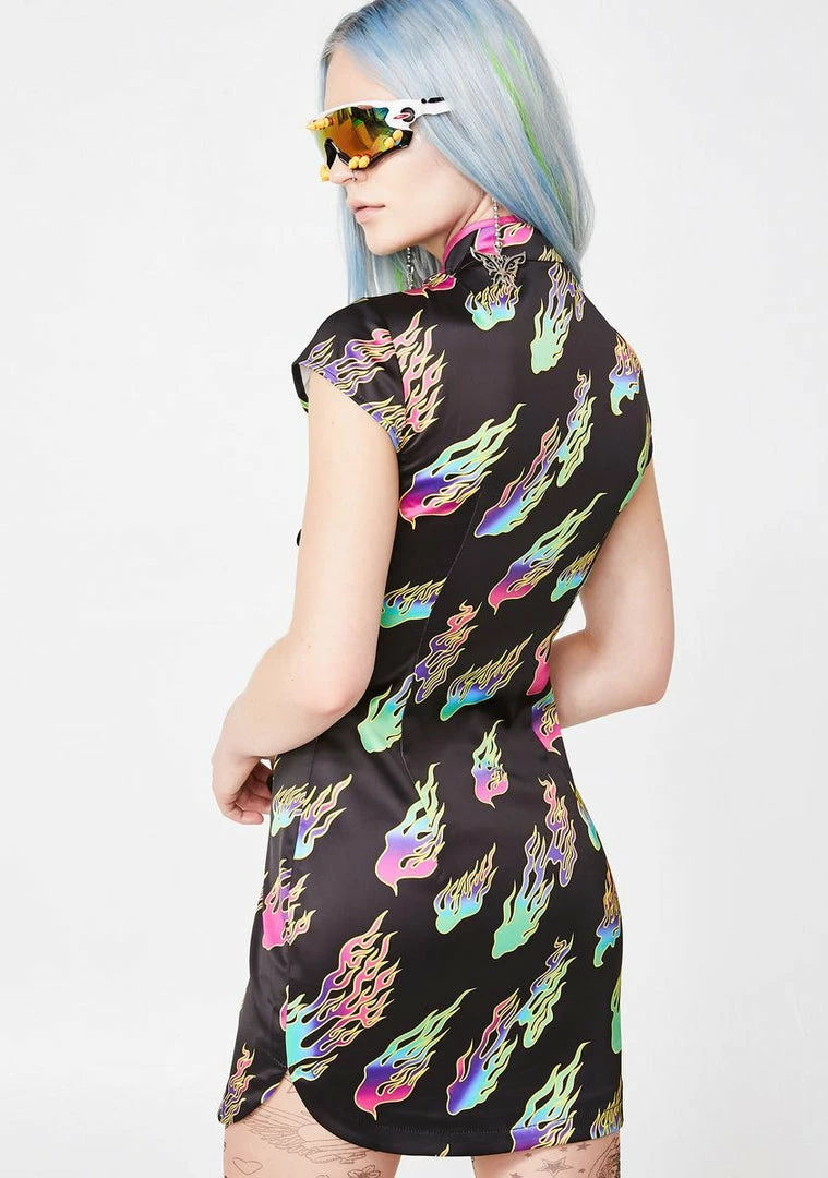 Wholesale π Jaded London π Dresses Rainbow Flame Print Cut Out High Neck Mini π Dress π₯° 6 Jaded London Dresses Rainbow Flame Print Cut Out High Neck Mini Dress