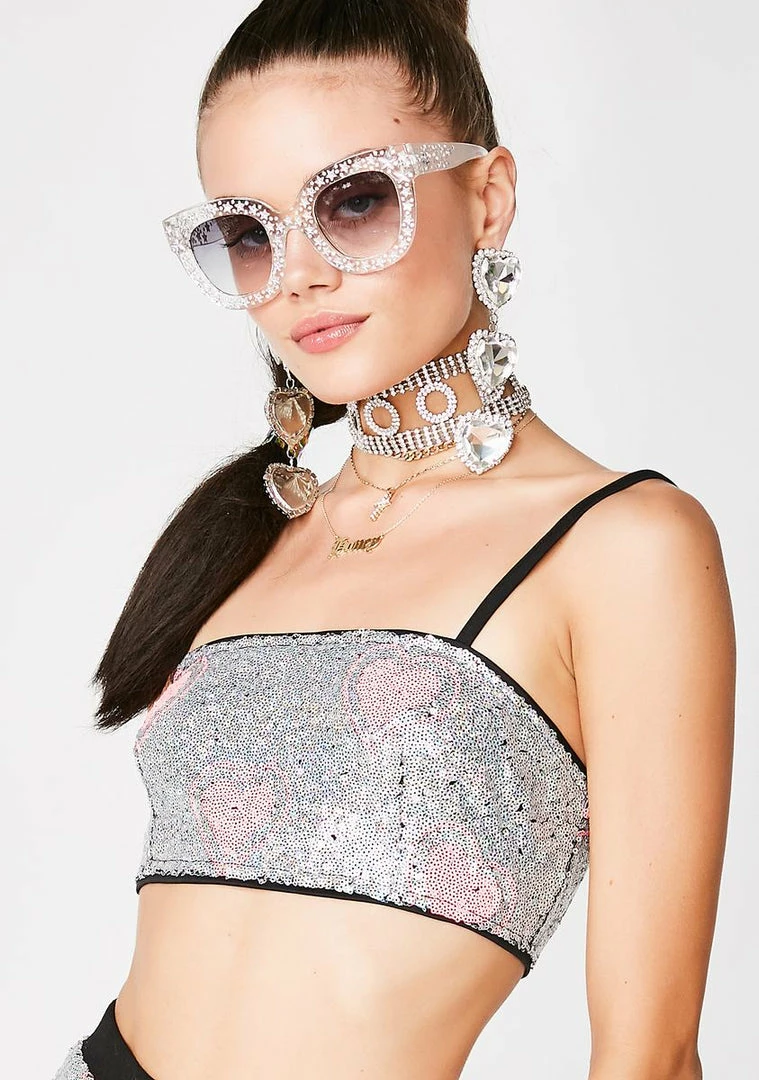 Cheap ๐ Jaded London Heart Sequin Crop Top ๐คฉ 4 Jaded London Heart Sequin Crop Top