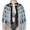 Jaded London Sequin Fringe Cape