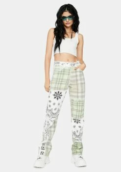 Jaded London Patchwork Bandana Boyfriend Jeans