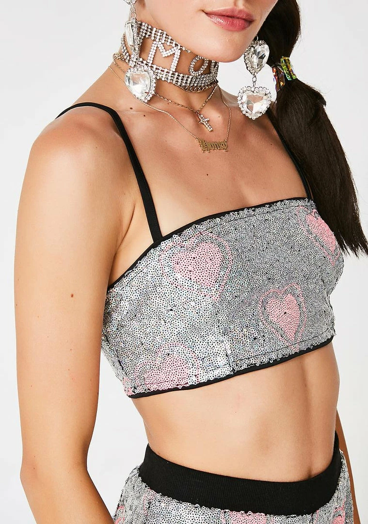 Cheap ๐ Jaded London Heart Sequin Crop Top ๐คฉ 5 Jaded London Heart Sequin Crop Top