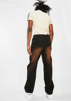 Jaded London Brown Faded Wash Skate Jeans Bottoms