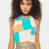 Jaded London Multi Panelled High Neck Singlet Top