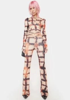 Jaded London Long Sleeve Crop Top The Illusive Cut-Out Top