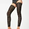 Jaded London Diamante Sheer Thigh Highs