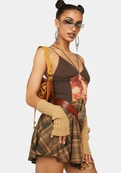 Jaded London Ignis Patchwork Mini Dress Sundress