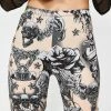 Jaded London Bottoms Tattoo Print Cycling Shorts