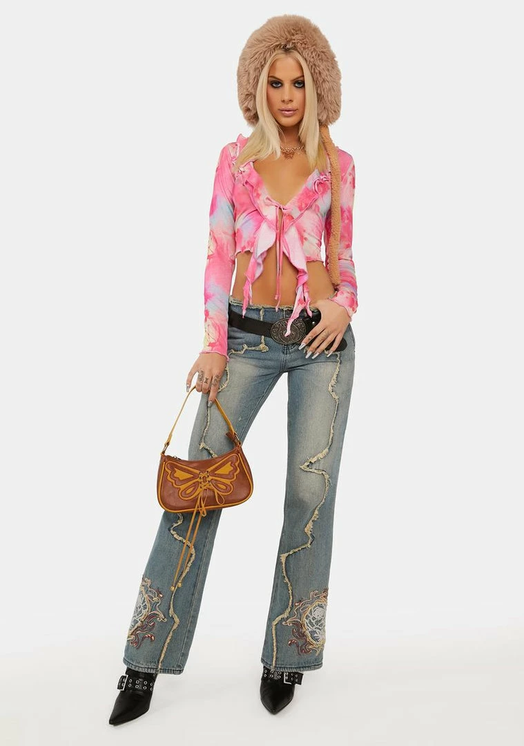 Buy 💯 Jaded London Tops Azalea Frill Crop Top 💯 5 Jaded London Tops Azalea Frill Crop Top