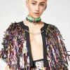 Jaded London Rainbow Sequin Spike Cape