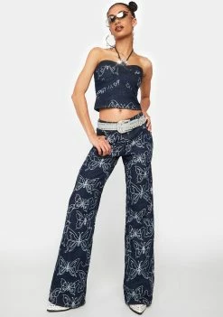 Jaded London Lucia Butterfly Corset Top