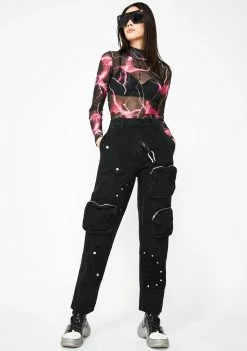 Discount π€© Jaded London Lightning Print Mesh Bodysuit Tops 𧨠8 Jaded London Lightning Print Mesh Bodysuit Tops