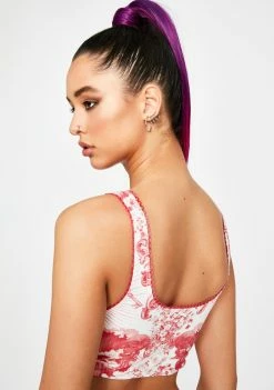 Jaded London Pink Tattoo Corset Bikini Top