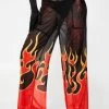 Jaded London Flame Print Beach Trousers