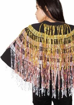 Flash Sale π Jaded London Outerwear Sequin Fringe Cape π 10 Jaded London Outerwear Sequin Fringe Cape