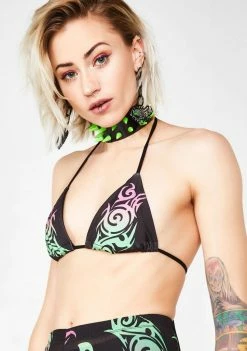 Jaded London Tribal Print Triangle Top Tops