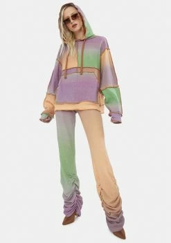 Jaded London Bottoms Ombre Mix Ruched Hem Knit Joggers