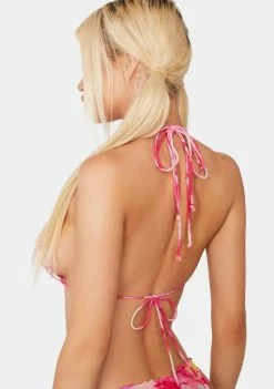 Jaded London Azalea Frill Triangle Bikini Top