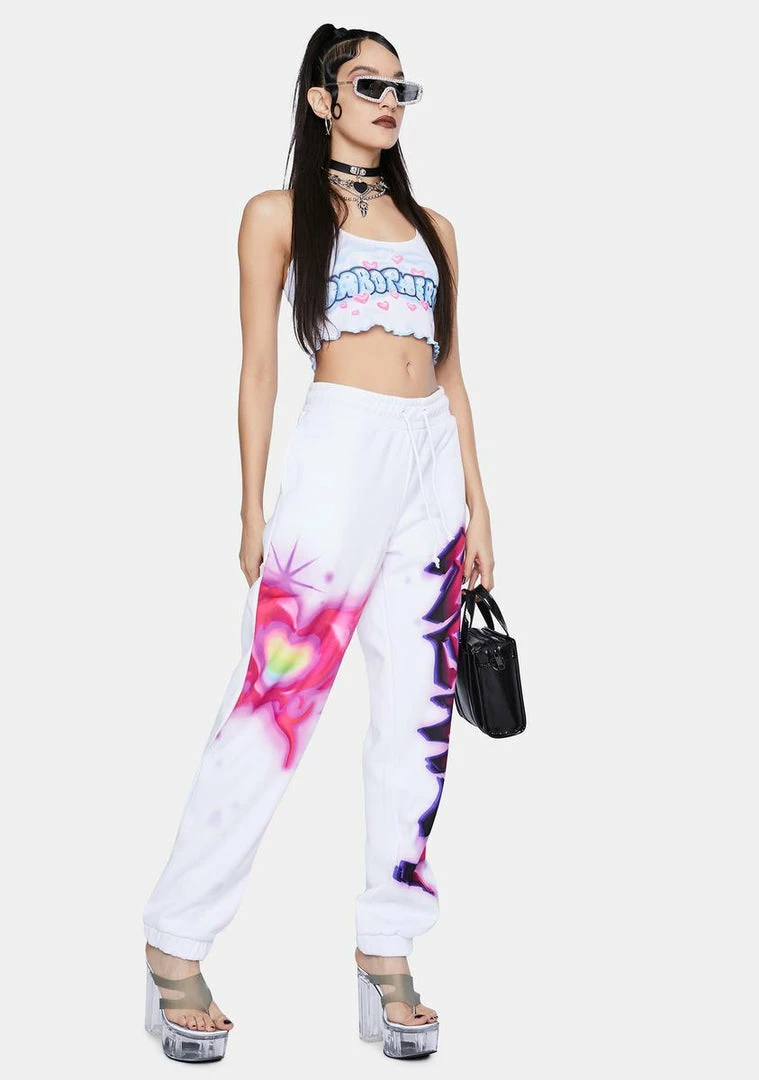 Coupon π Jaded London Pink Heaven Print Oversized Sweatpants Bottoms π 5 Jaded London Pink Heaven Print Oversized Sweatpants Bottoms
