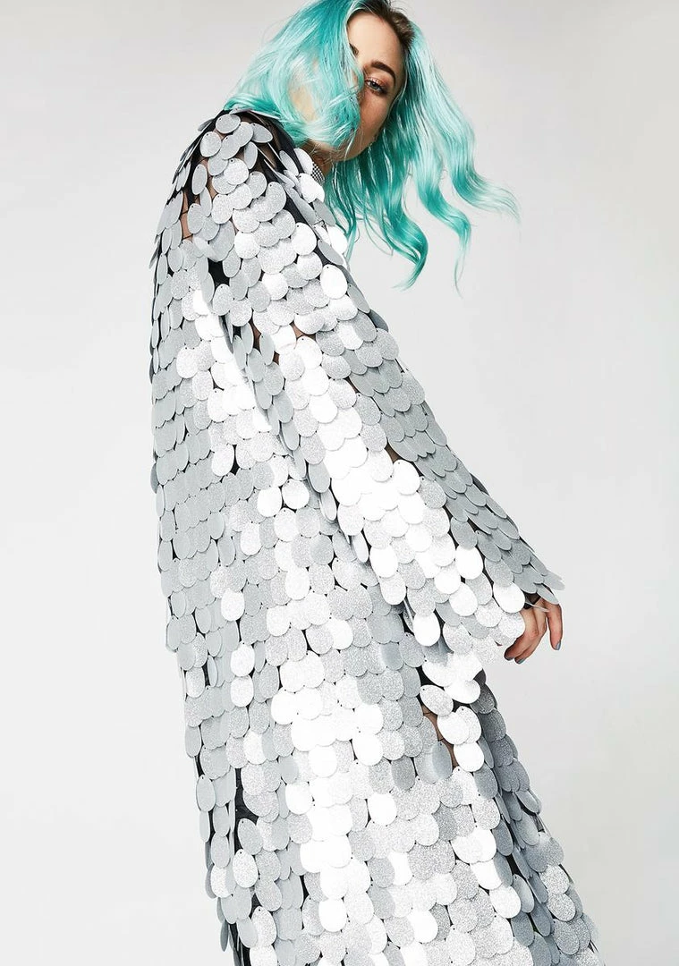 Cheapest ๐ Jaded London Silver Glitter Disc Sequin Kimono ๐ฅ 5 Jaded London Silver Glitter Disc Sequin Kimono