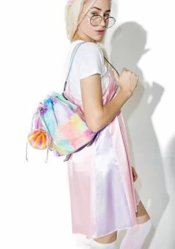 Jaded London Bags & Wallets Rainbow Pom Backpack