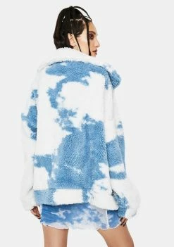Budget π Jaded London Outerwear Cloud Print Teddy Fleece Oversized Jacket π 9 Jaded London Outerwear Cloud Print Teddy Fleece Oversized Jacket