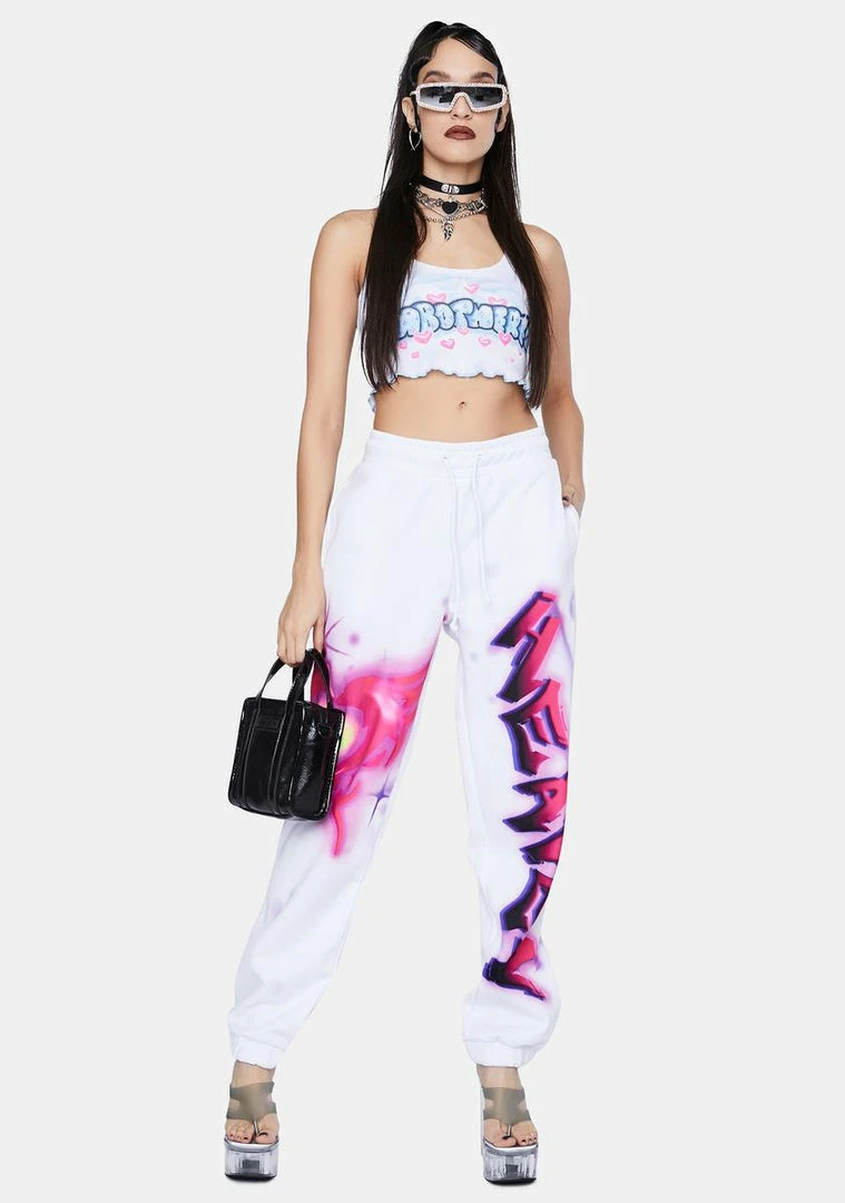 Coupon π Jaded London Pink Heaven Print Oversized Sweatpants Bottoms π 4 Jaded London Pink Heaven Print Oversized Sweatpants Bottoms