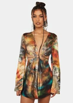 Jaded London Orbit Satin Mini Dress Sundress