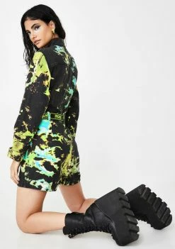 Budget π― Jaded London Tie Dye Print Denim Short Boilersuit π 9 Jaded London Tie Dye Print Denim Short Boilersuit