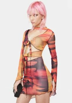 Jaded London Mystic Mesh Dress Dresses