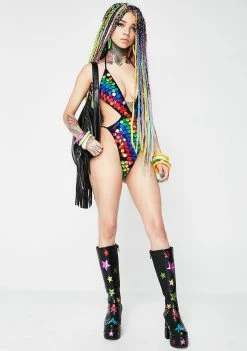 Outlet โญ Jaded London Rainbow Sequin Cut-Out Plunge ๐ฉฑ Swimsuit ๐งจ 11 Jaded London Rainbow Sequin Cut-Out Plunge Swimsuit